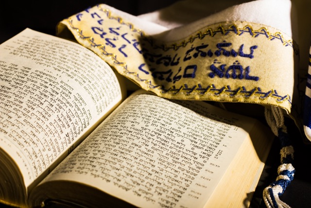 Torah scroll and tefillin